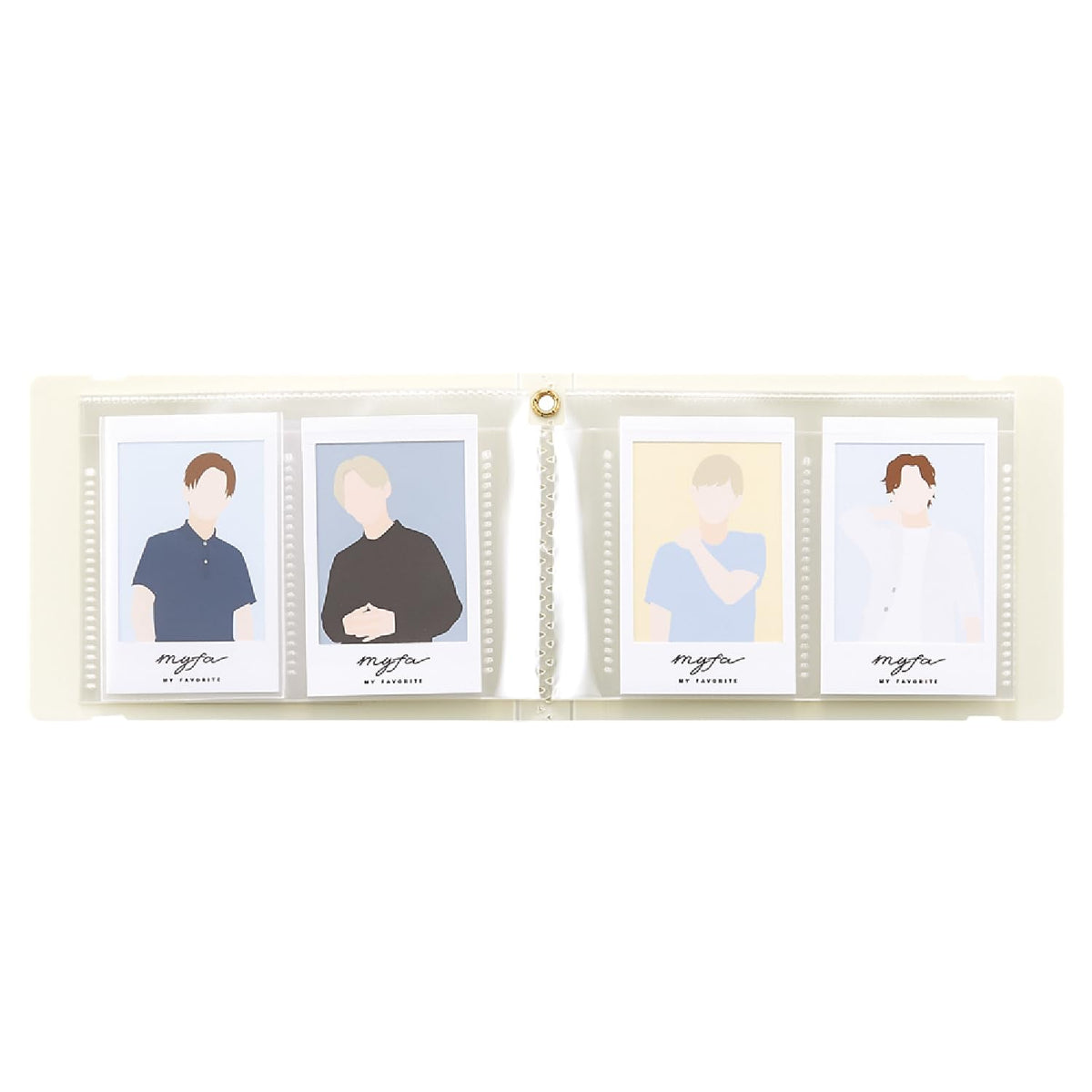 LIHIT LAB myfa N3324-0 Presentation Instant Photo Collection File, Mini, Milky White