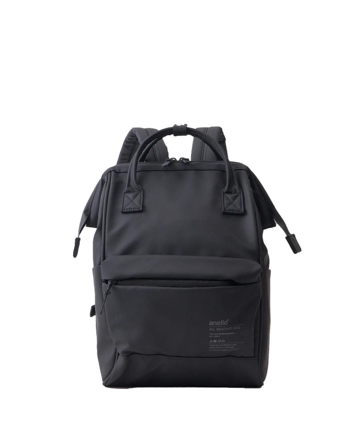 Nimbus A4 Backpack, Water Resistant, Zipper, Carry-On, Security Pocket, PC Storage, BK, One Size