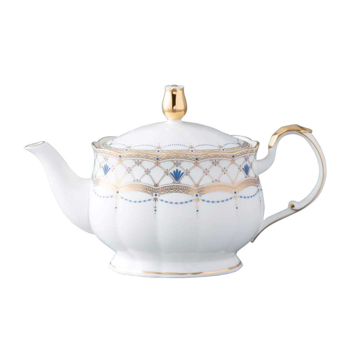 Narumi 52476-4206 Primadonna Pot, 27.6 fl oz (790 cc), Gold, Stylish, Made in Japan, Gorgeous, Elegant, Porcelain, Present, Teapot Gift Box