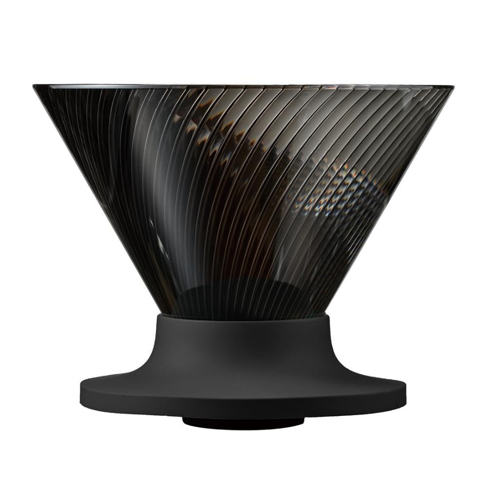 HARIO V60 Dripper NEO for 1-4 Cups, Tritan Resin, Spiral Rib, Black, Made in Japan VDN-02-B