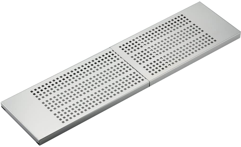 Shimomura Planning 42273 Drainer Sink, Stretchable, Depth 15.0 - 22.8 inches (38 - 58 cm), Space Saving, Cooktop, Stainless Steel, Convenient Stand