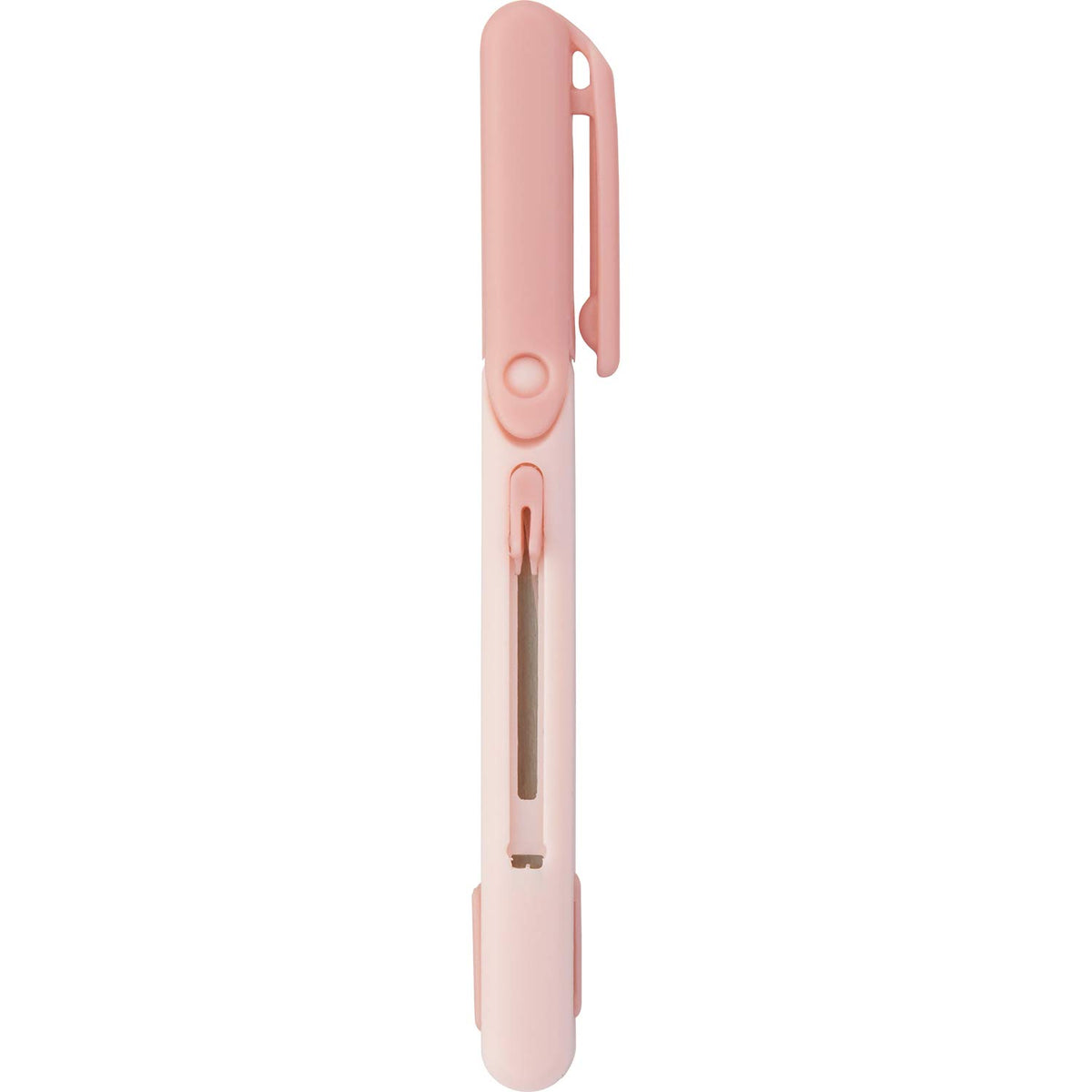 Raymay Fujii SH612P Scissors, Pen Cut, Compact, Portable Scissors, Mini, Grayish, Ambidextrous, Left Handed, Compatible, Salmon Pink