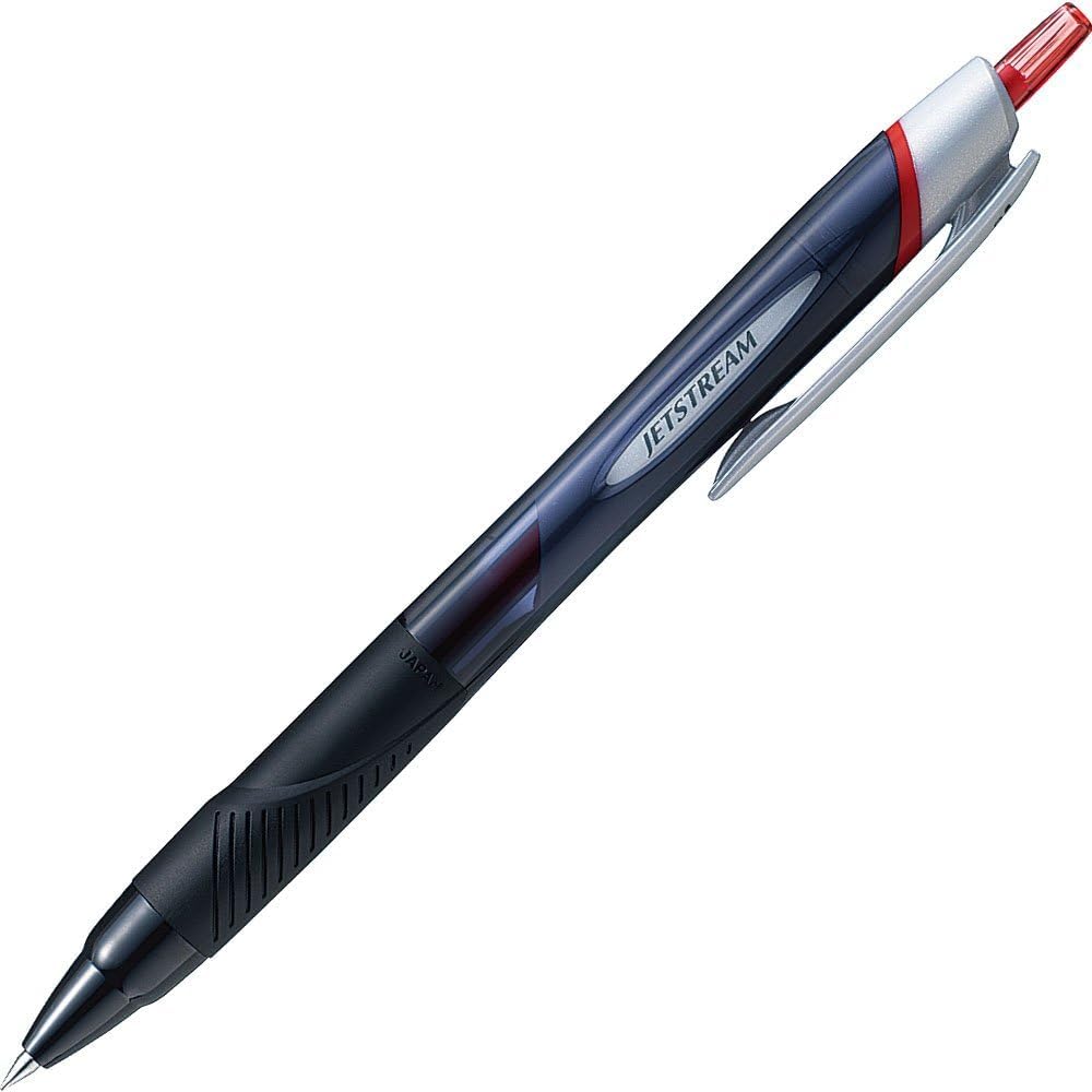 Uni Jetstream Standard Ballpoint Pen - 0.38 mm - Red Ink - Black Body