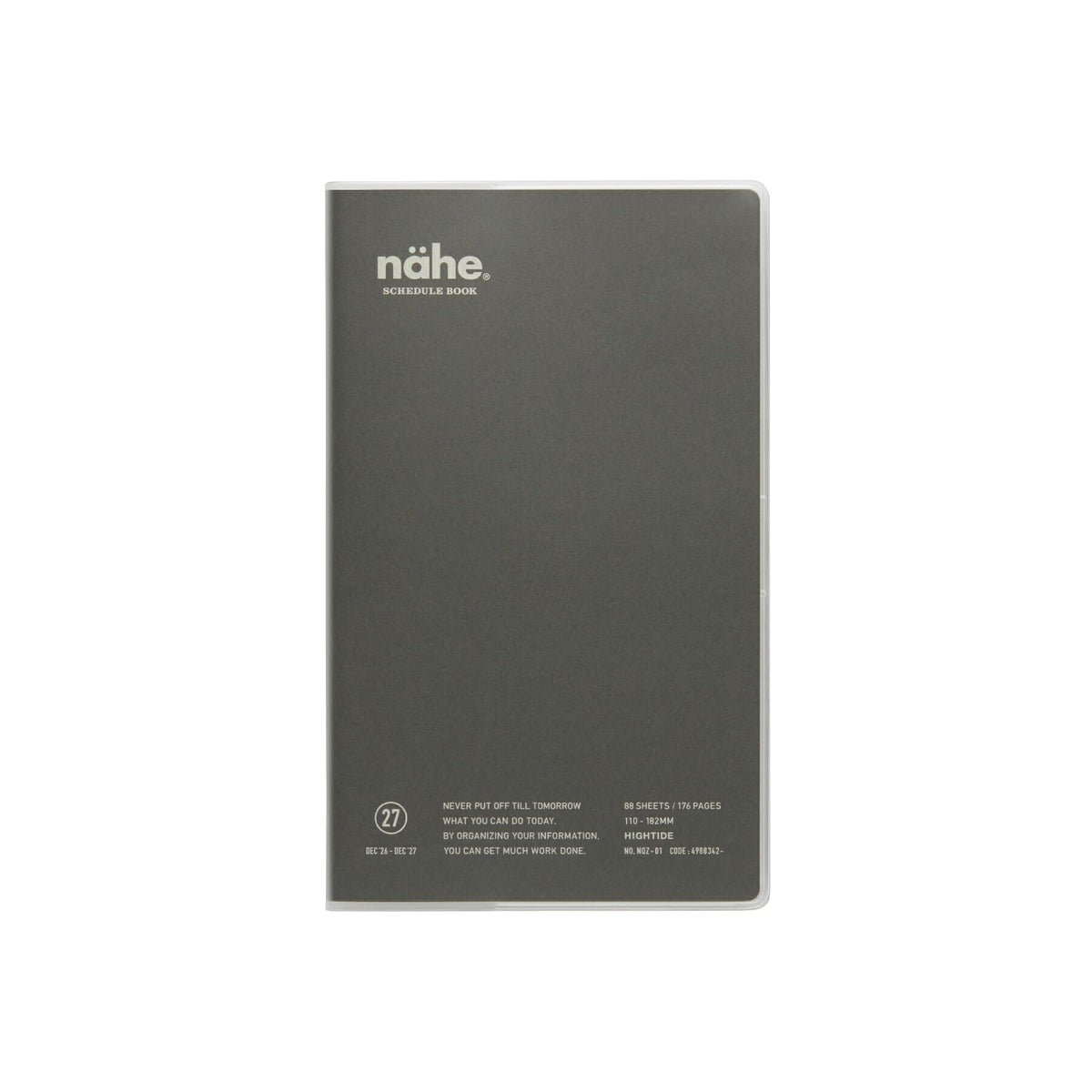 Notebook 2027 High Tide/Nee Gray / B6 Slim Weekly Vertical/Starting December 2026 / Weekly Schedule Book