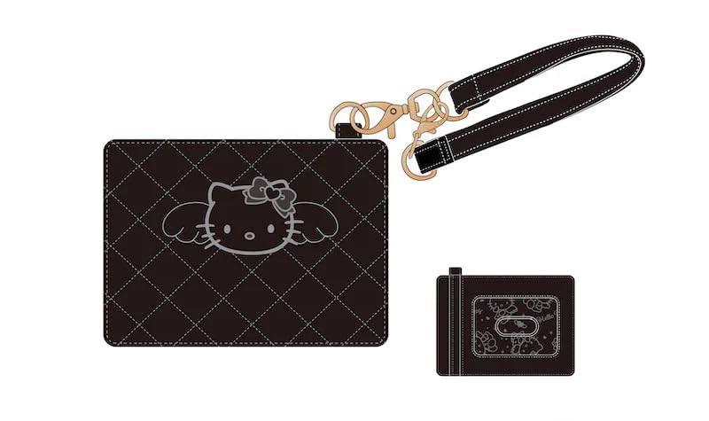 Hello Kitty Quilted Pass Case, Black