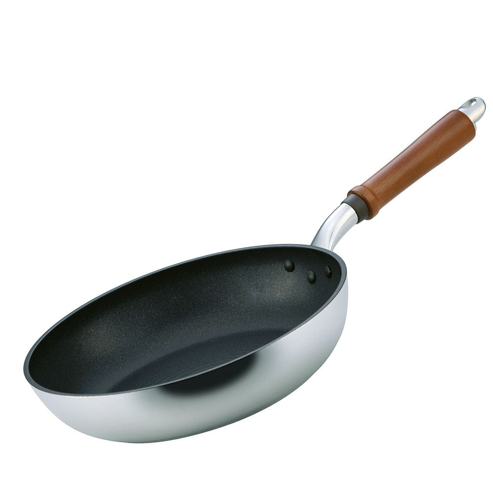 Hokuriku Aluminum Fry Pan, 10.2 inches (26 cm), Lightweight, Gas Fire, Made in Japan, Deep, Light, All-Over Uniform Heating, Time-saving Frying Pan, Durable, Frying Pan, Made in Japan, Aluminum