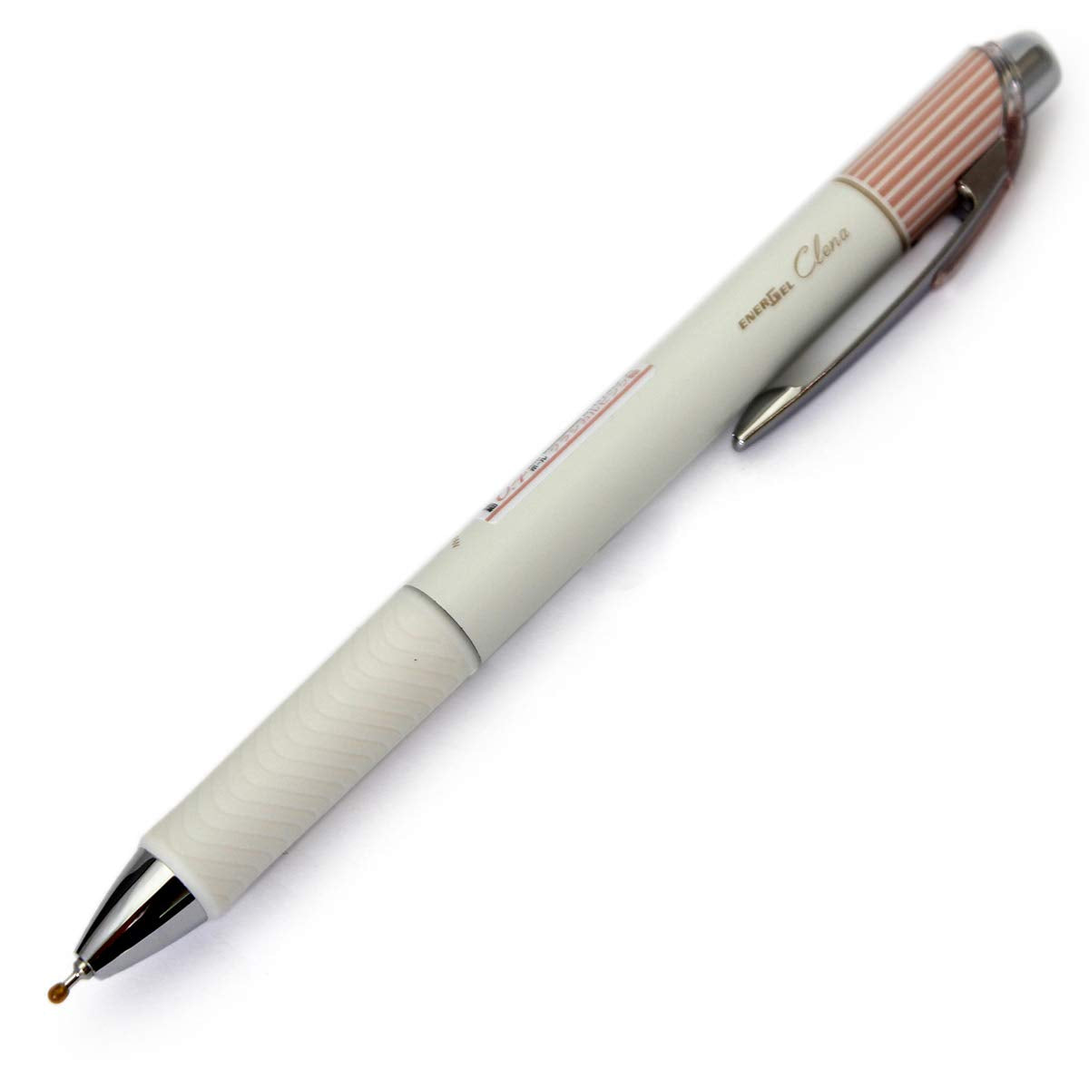 Pentel EnerGel Clena Retractable Liquid Gel Pen, Micro Fine Point 0.4mm Needle Tip, Black Ink, Classical Pink Body (BLN74LP-A)