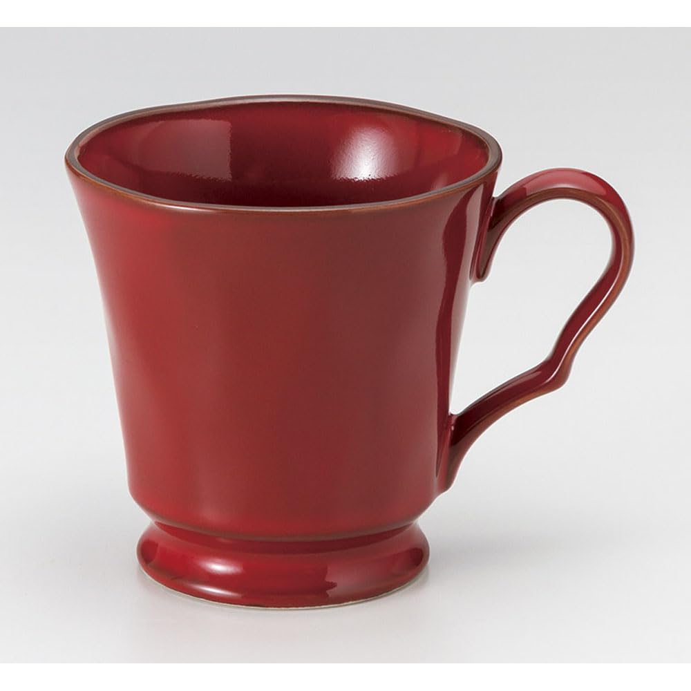 Yamashita Crafts 109802 Mino Ware Rafelm Red Mug, 4.8 x 3.7 x 3.7 inches (12.2 x 9.3 x 9.4 cm), 9.8 fl oz (290