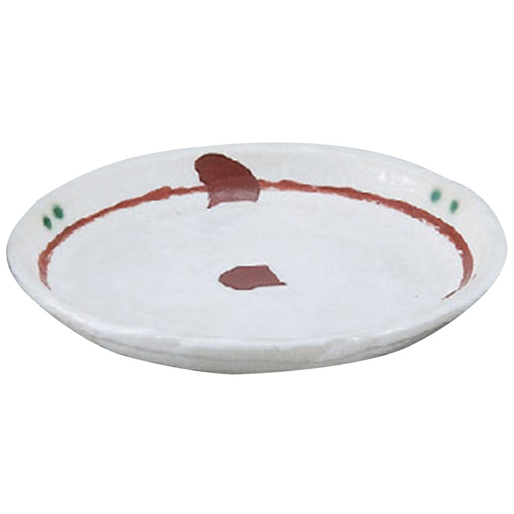 Yamasita Craft 11569030 Dyed Red Painting, Tamabuchi 5.5 Plate, 6.7 x 6.7 x 0.9 inches (17 x 17 x 2.3 cm)
