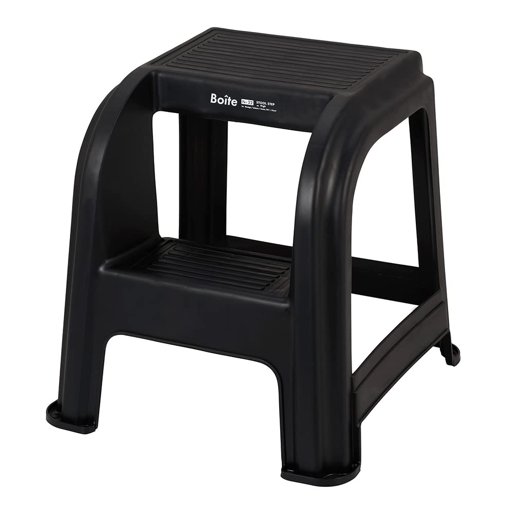 Bestco MA-4122 Boite Garage Step Stool, Stool Stepladder, L, Black