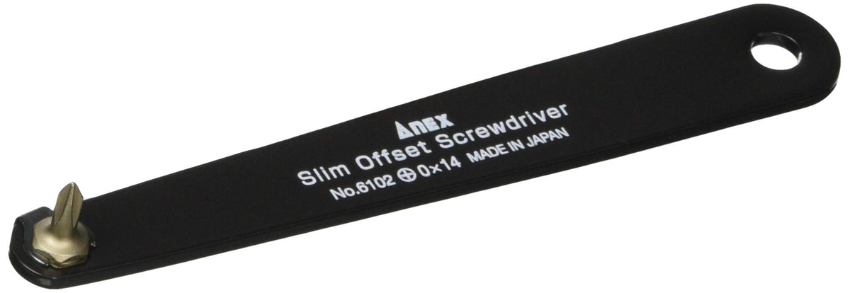 ANEX No.6102 Slim Offset Screwdriver, 0 x 0.5 inches (14 mm)