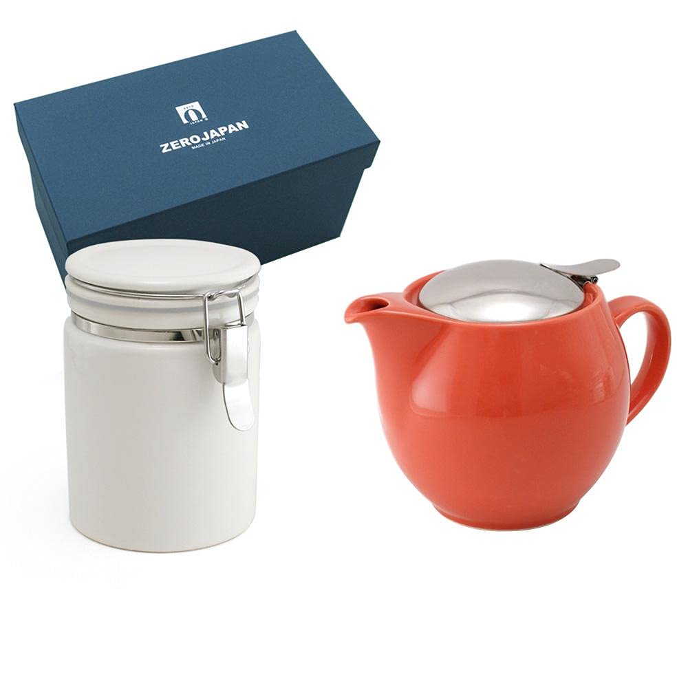 ZERO JAPAN ZG-005 Universal Teapot 3 Person + Tea Canister CA Carrot