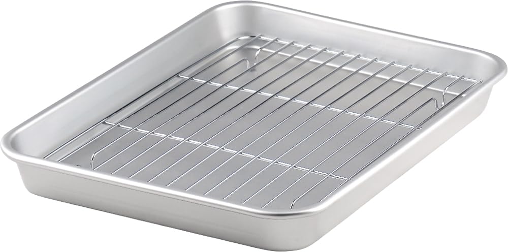 Taniguchi Metal Lightweight and Easy to Use Bat Tray Set with Rims, Cooking 12.2 x 9.4 inches (31.0 x 23.9 cm), No. 3, Made in Japan, Preparation, Deep Fried Food, Tempura