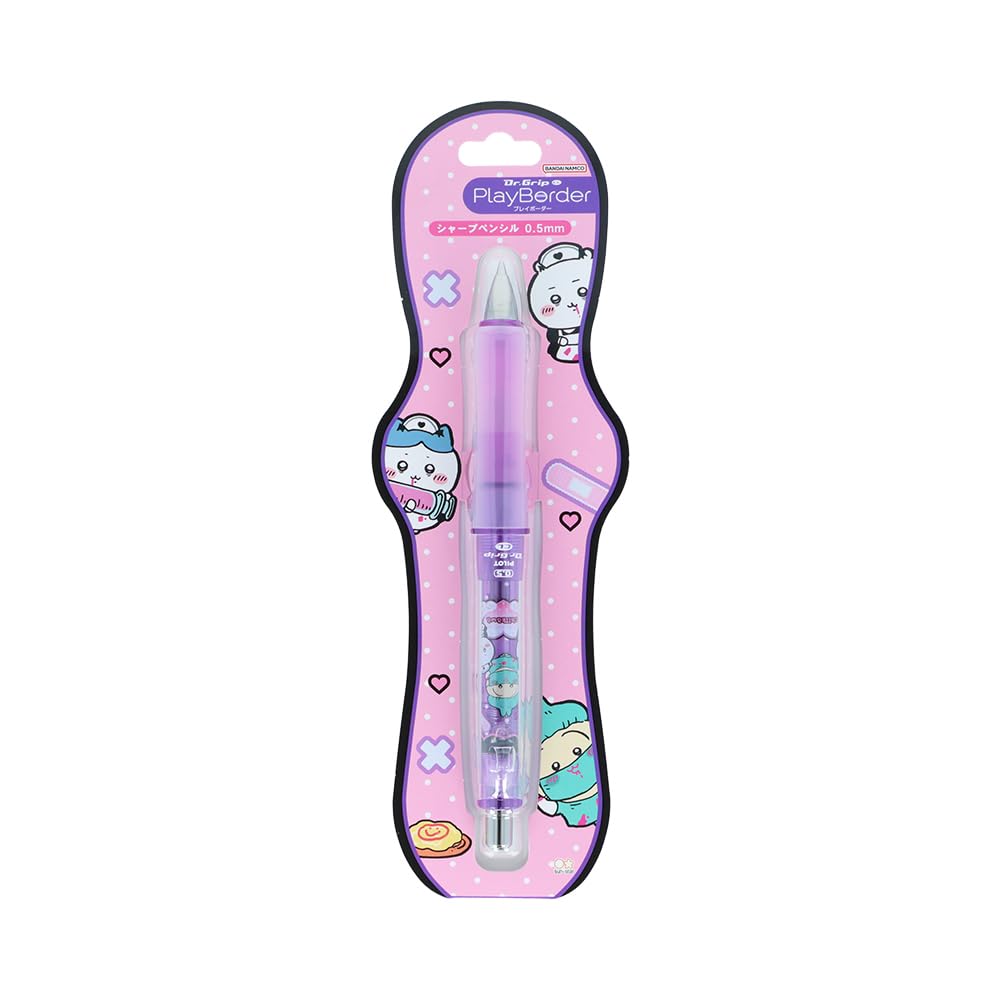 Sun-Star Stationery S4660102 Chiiwa, Mechanical Pencil, Dr. Grip, CL Play Border, 0.5, Gothic