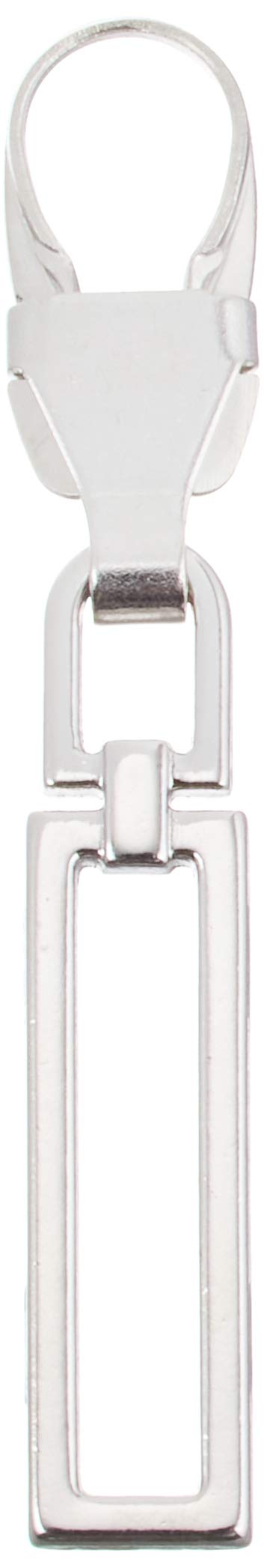 NBK MIS1224 Square Zipper Charm Silver