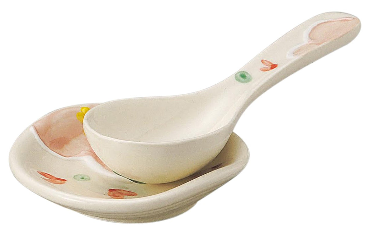 Santo Banko Ware 13752 Renge, Small, With Base, Pink Flower Crest