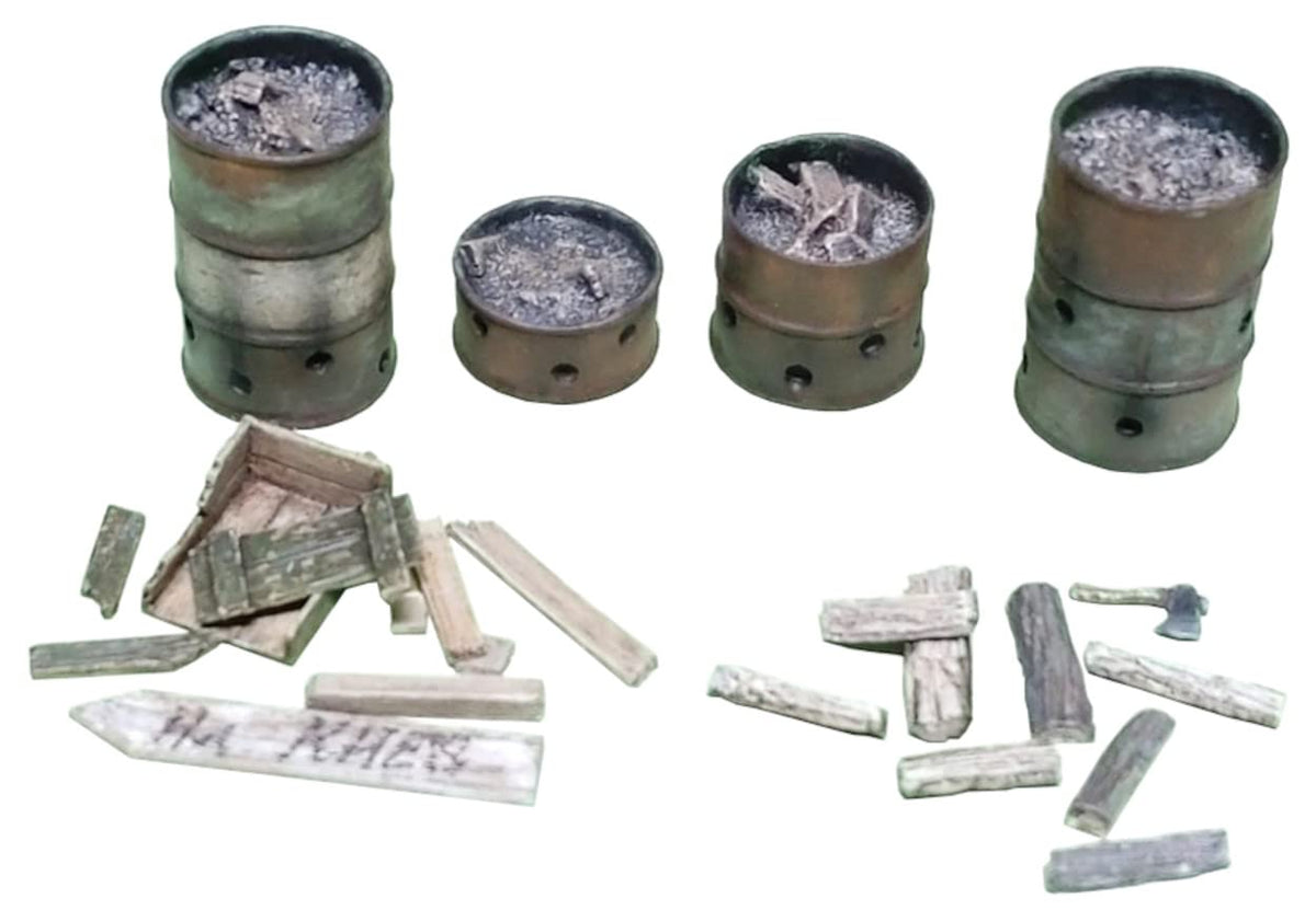 Workshop Thin M-20207 1/35 Drum Can Stove & Firewood Set, Resin Kit