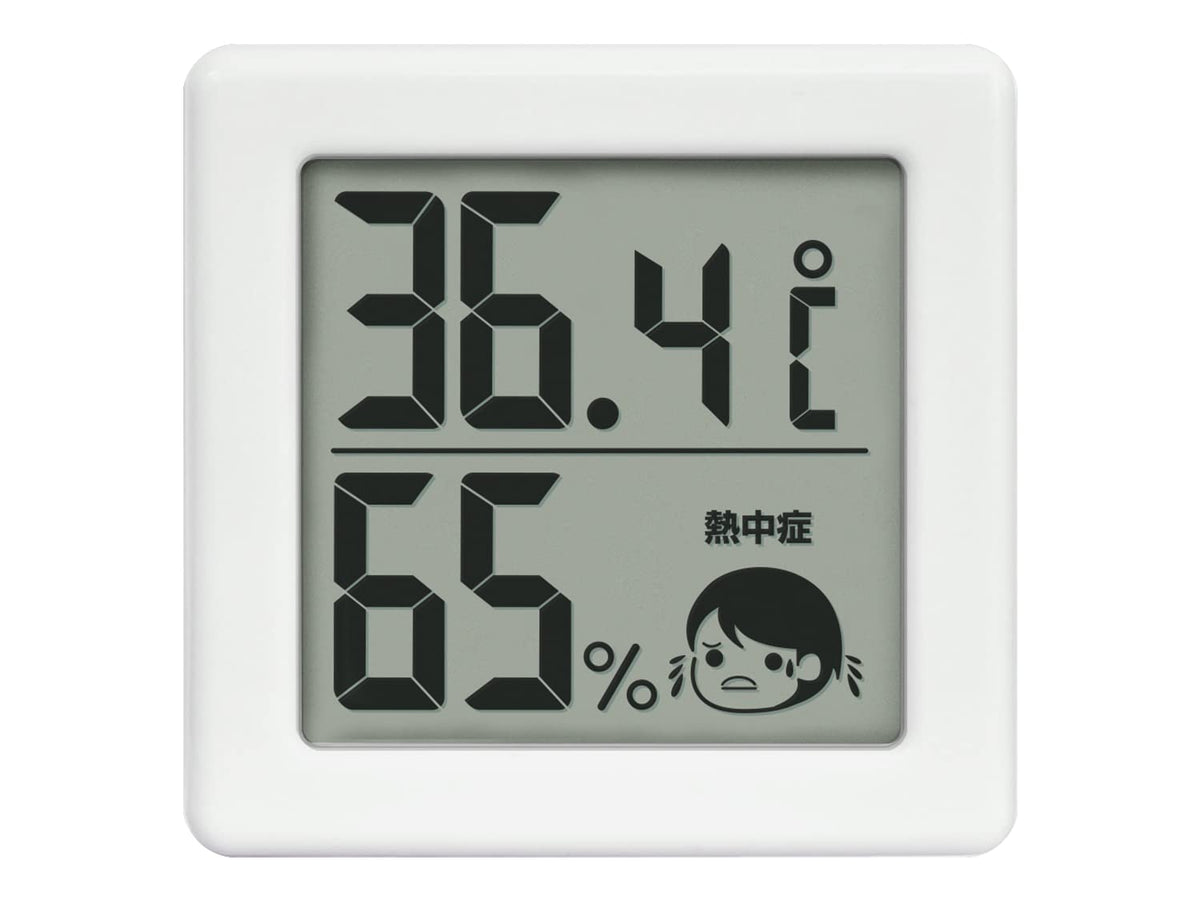 Dretec Thermo-Hygrometer, Thermometer, Hygrometer, Digital, Heatstroke, Flu, Small, Compact, White