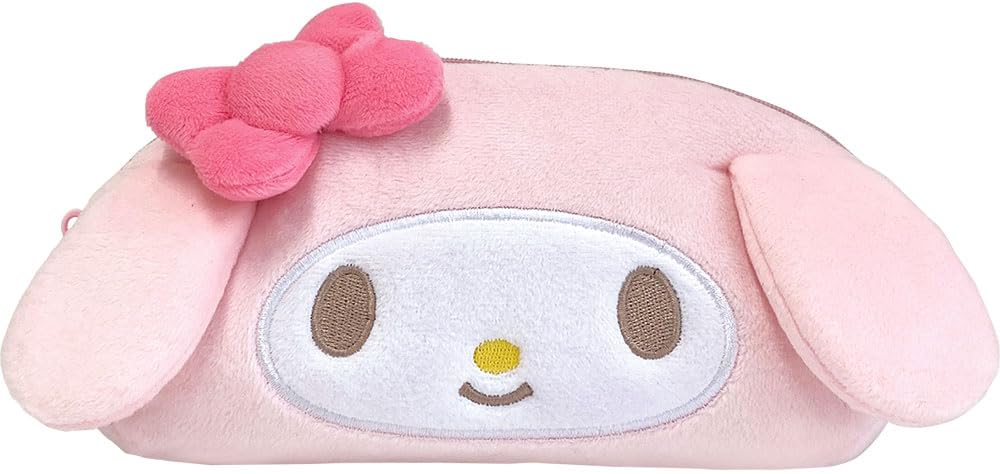 Tees Factory Sanrio Plush Face Pen Pouch My Melody H 3.8 x W 7.5 x D 2.0 inches (9.7 x 19 x 5 cm) SR-5540859MM