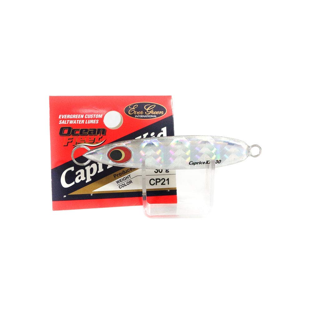 Evergreen CP21 Metal Jig, Capri Skid, 3.0 inches (7.5 cm), 1.1 oz (30 g), Inazuma Silver