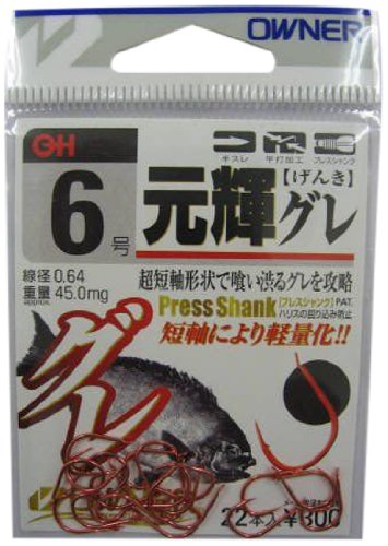Owner 13189 Motonki Gray Hook 6 Fishing Hook