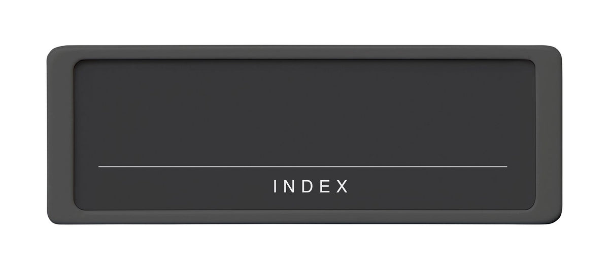 Like-it Storage Case Label Holder, S, 4 Pieces, Width 2.5 x Depth 0.1 x Height 0.9 inches (6.3 x 0.4 x 2.2 cm), Black, Made in Japan