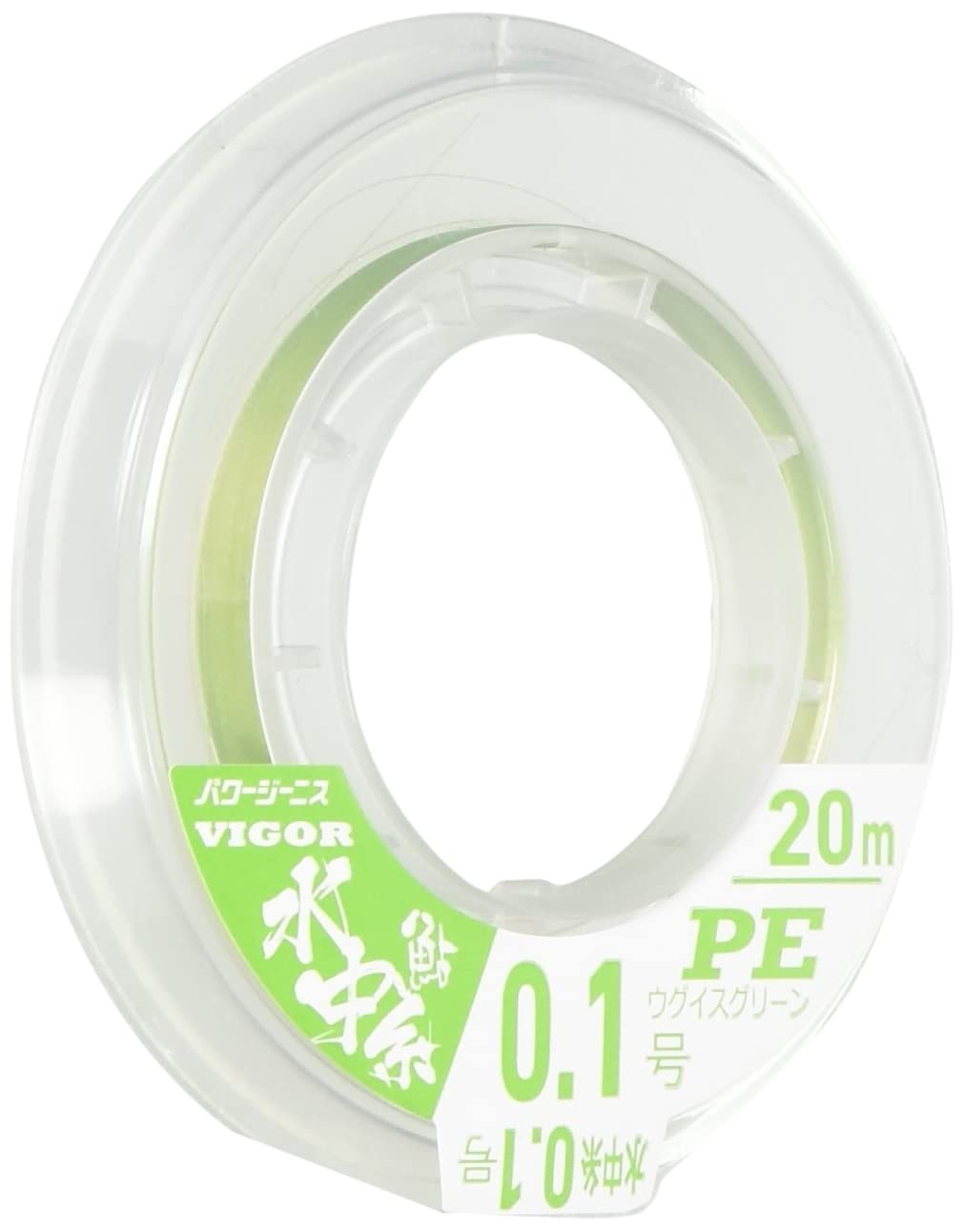 X-Braid PE Line Power Genis Vigor Sweetfish Submersible Thread, 65.6 ft (20 m), No. 0.1, Uguis Green
