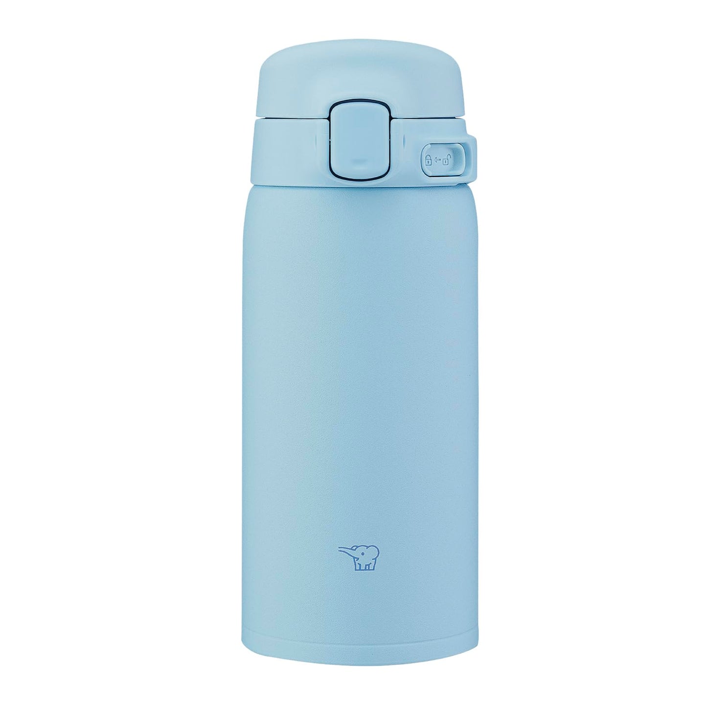 Zojirushi SU-BA36-AM Water Bottle, 12.2 fl oz (360 ml), Easy to Clean, Dishwasher Safe, Seamless Stopper, Only 2 Washings, Lightweight & Compact, Cold & Heat Retention, One-Touch Mug, Powder Blue