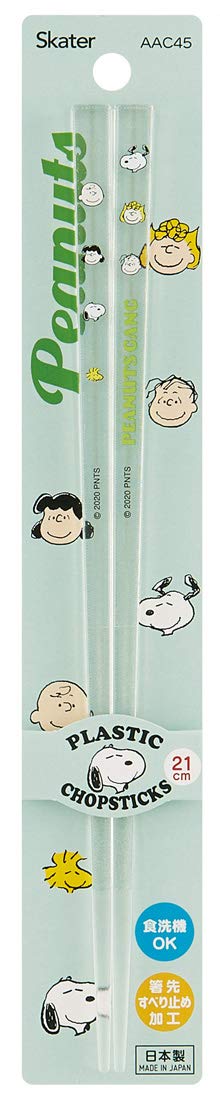 Skater AAC45 Dishwasher Safe Acrylic Chopsticks 8.3 inches (21 cm) Peanuts Gang Snoopy