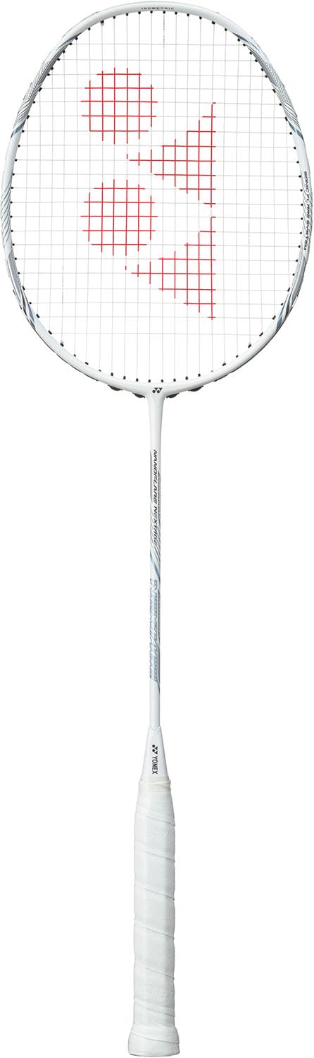 Yonex 4U5 NFNT Intermediate Level Badminton Frame Only, Nano-Flares, White/Grey