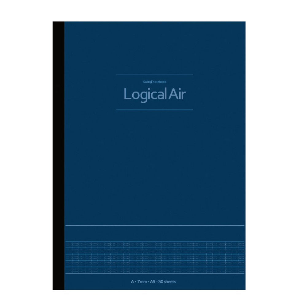 Nakabayashi Logical Air Lightweight Notebook, A Ruled, A5, Dark Blue, No-A512A-DB