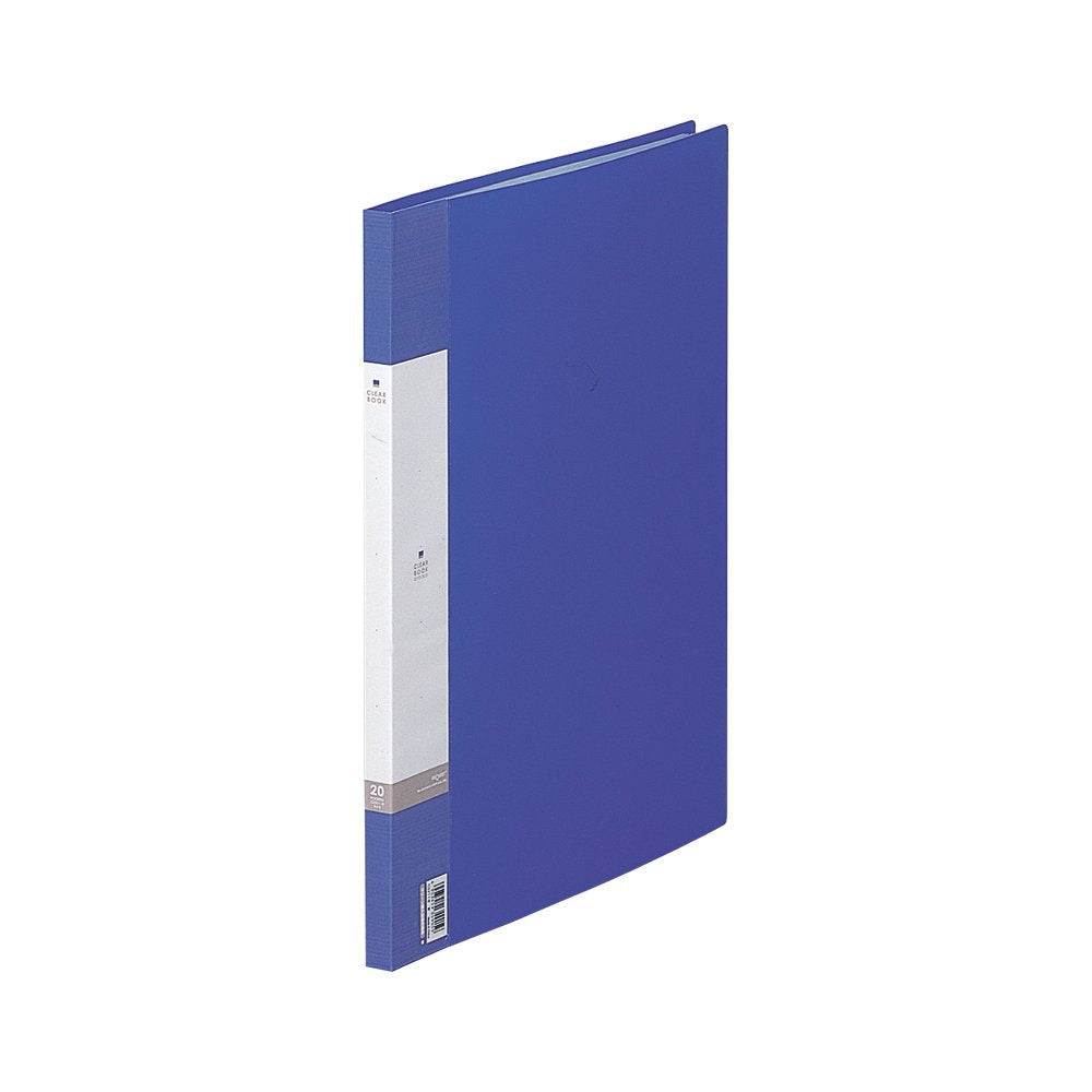 Lihit Lab G3211-8 Clear Book, B4, 20 Pockets, Blue