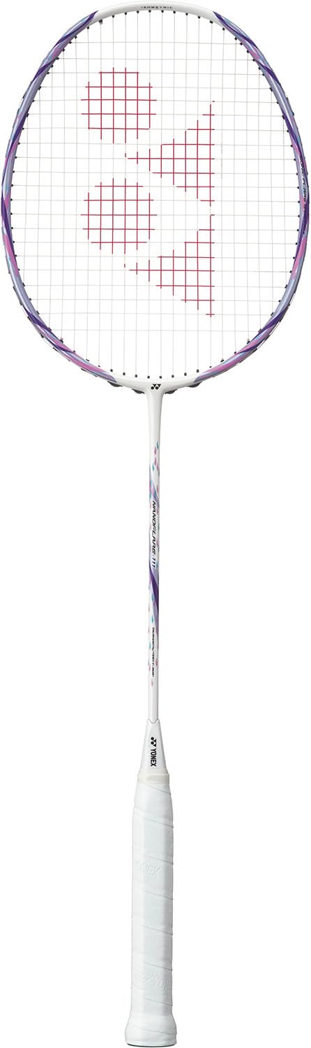 YONEX NANOFLARE111 Badminton Racket, for Beginners, Frame Only, Headlight, NF111, White/Lavender (104) 4U6