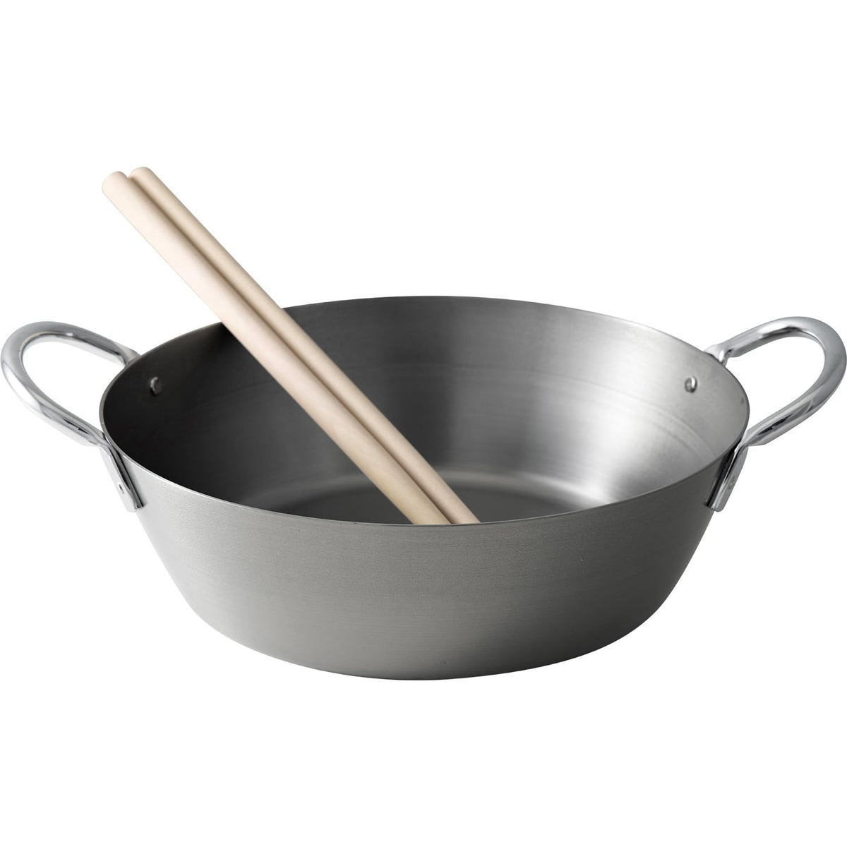 Wahei Freiz DA-32 dancyu Iron Tempura Pot, 10.2 inches (26 cm), Powder Chopsticks Included
