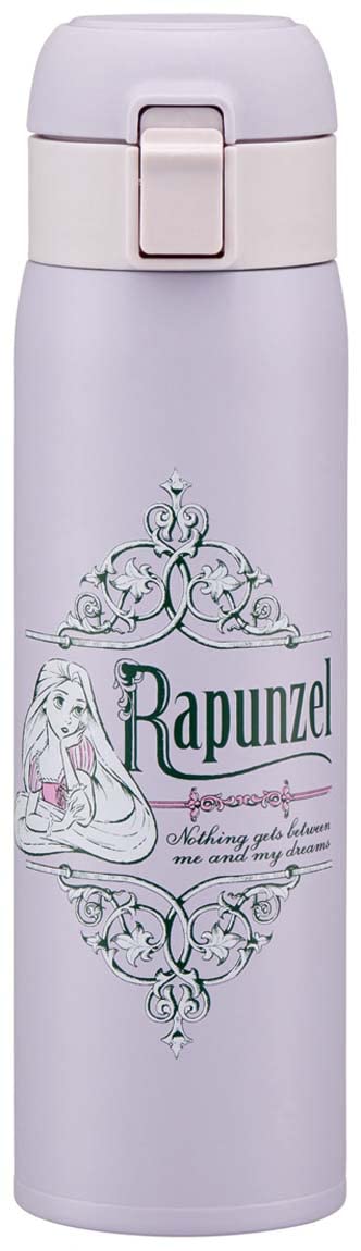 Skater STOT5-A Hot and Cold Insulated Stainless Steel Mug Bottle, 16.2 fl oz (480 ml), One-Touch Open, Disney Rapunzel
