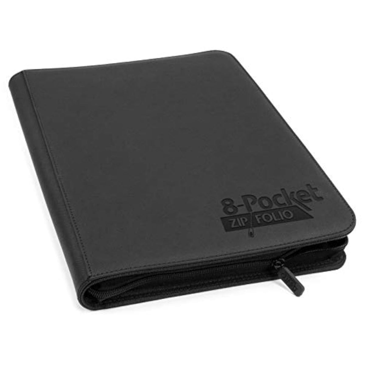 Black Ultimate Guard XenoSkin 8 Pocket Zipfolio 16 Pocket Card Storage Binder Portfolio