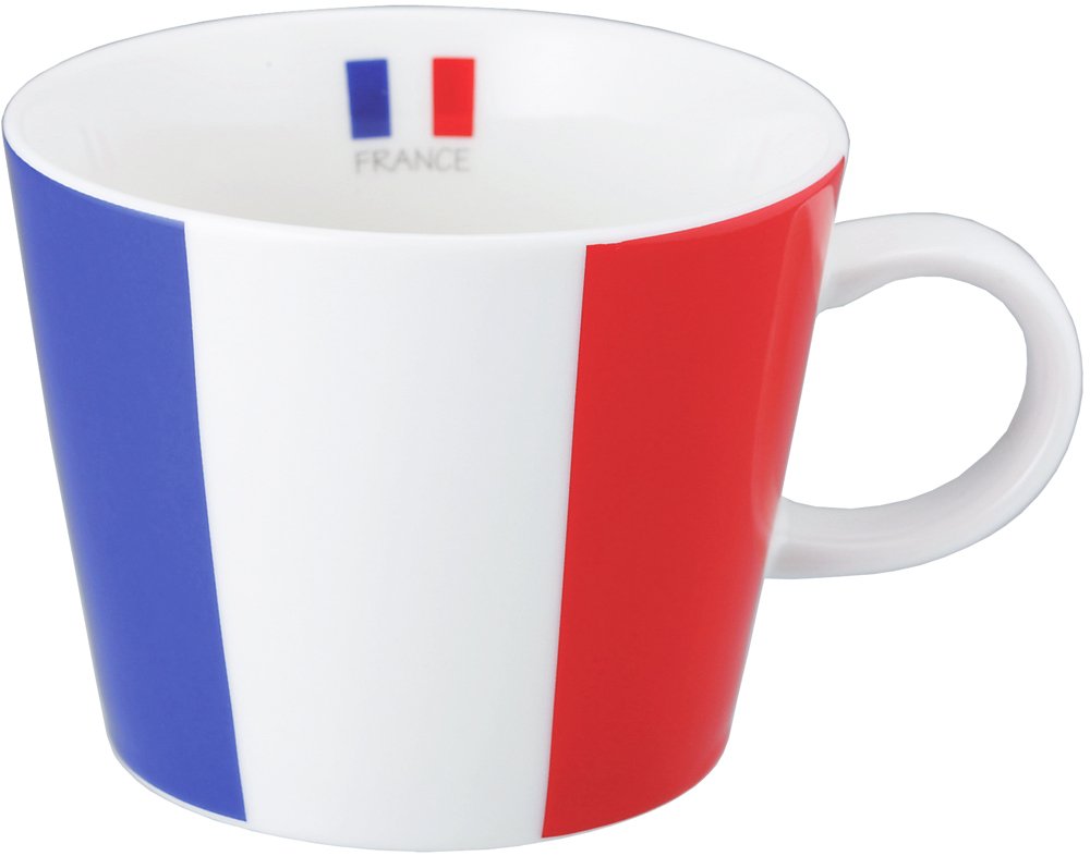 Gekjinsha Sugar Land 10953-7 Mug, Flag Pattern, France, 12.8 fl oz (380 cc), Made in Japan, Microwave and Dishwasher Safe