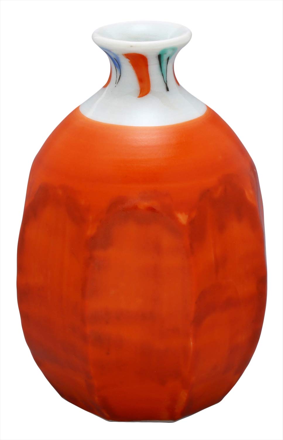 Mino Ware 043-0114 Ryuji Nakagaki, Tokuri, Red Roll, Chamfering, 60th Birthday Celebration, Respect for the Aged Day, Gift