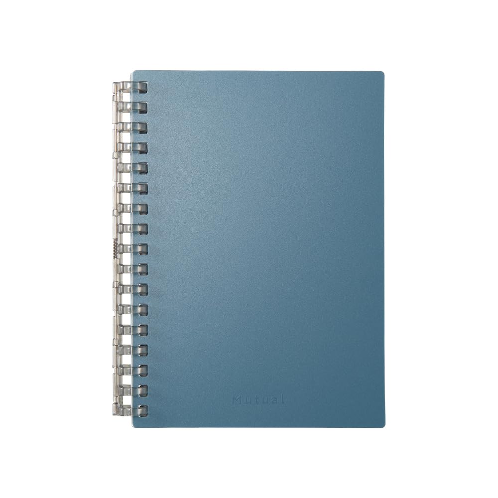 Lihit Lab Mutual Open Ring Notebook, A6, Slate Blue, N2671-11