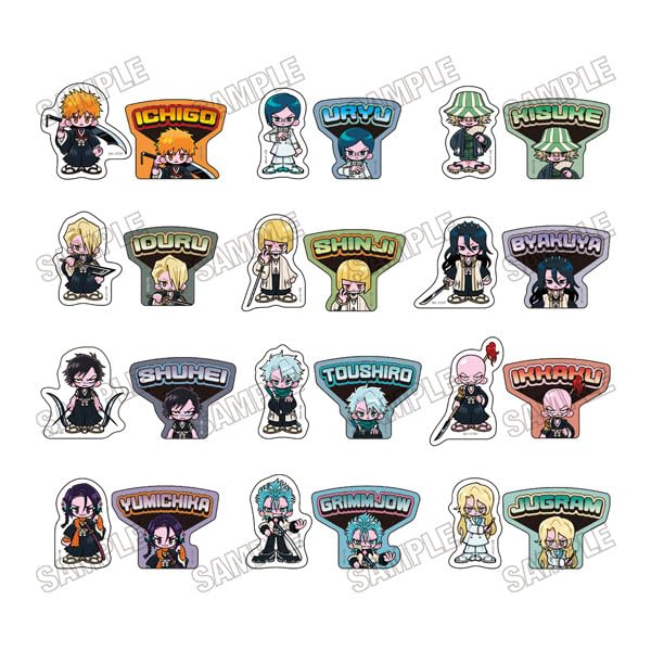 Medicos Entertainment TV Anime Bleach Millennium Blood War Sticker Collection 1 Box Approx. H 3.1 x W 2.4 inches (80 x 60 mm) Paper