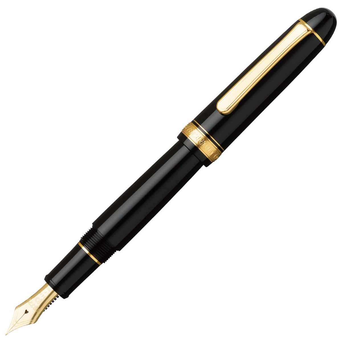 Platinum #3776 PNB-15000 1-1 Fountain Pen, EF Fine Point, Black in Black