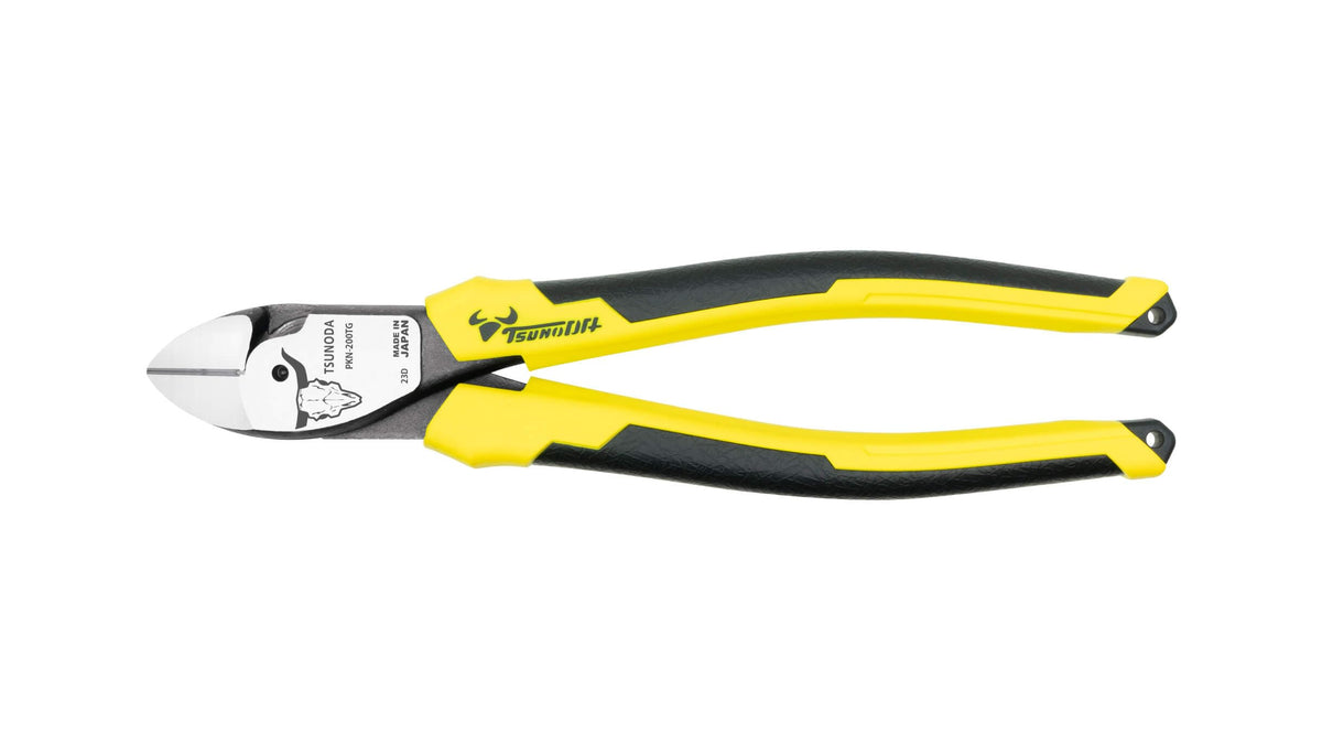 Tsunoda PKN-200TG, High-Leverage Heavy-Duty Diagonal Cutters, Wire Cutters, 8-Inch (200mm), Made in Japan