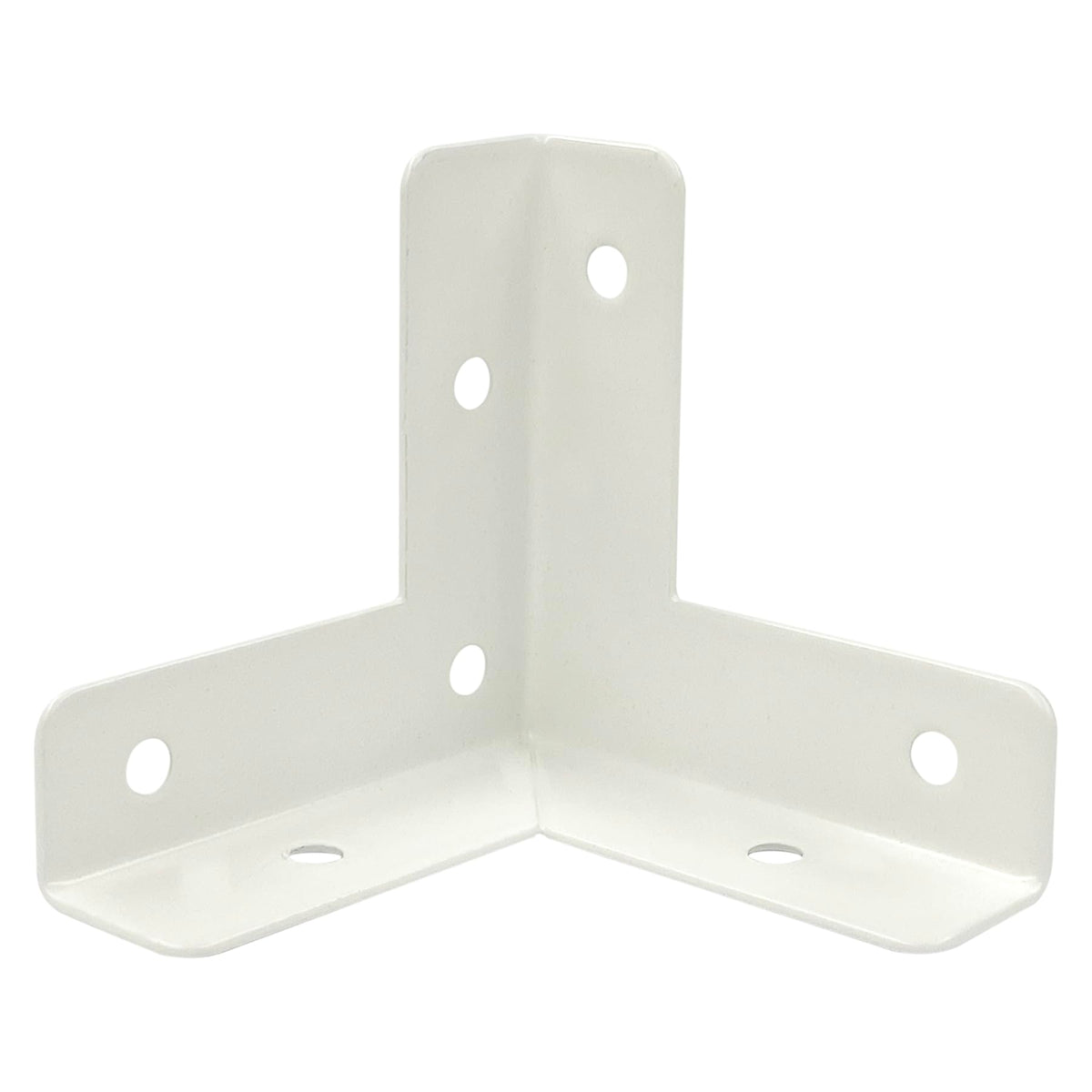 Daidohant 00069241 Three-Way Reinforcement Hardware (2 Pieces) White (A) 1.8 x (B) 1.8 x (W) 0.6 x 0.5 inches (46 x 46 x 14 x 0.8 mm), Iron, White, 3-Way (daidohant)