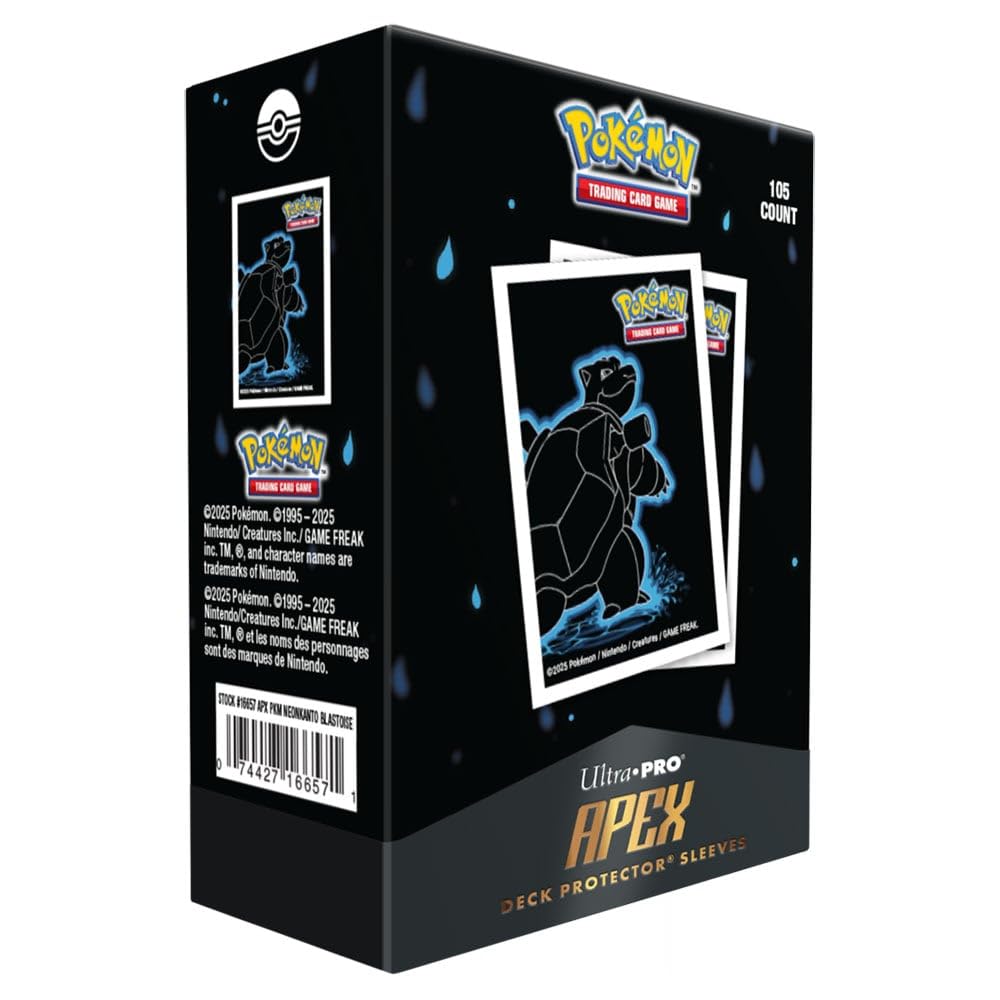 Apex Deck Protectors - Pokémon Neon Kanto - Blastoise (105ct) (PREORDER)
