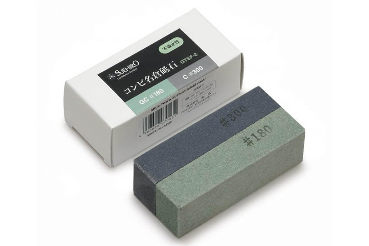 SUEHIRO Double Sided Nagura Stone Grit 180/300 GTSF-2 Made in Japan Polishing Cleaning Surface Flattening Maintenance Whetstone