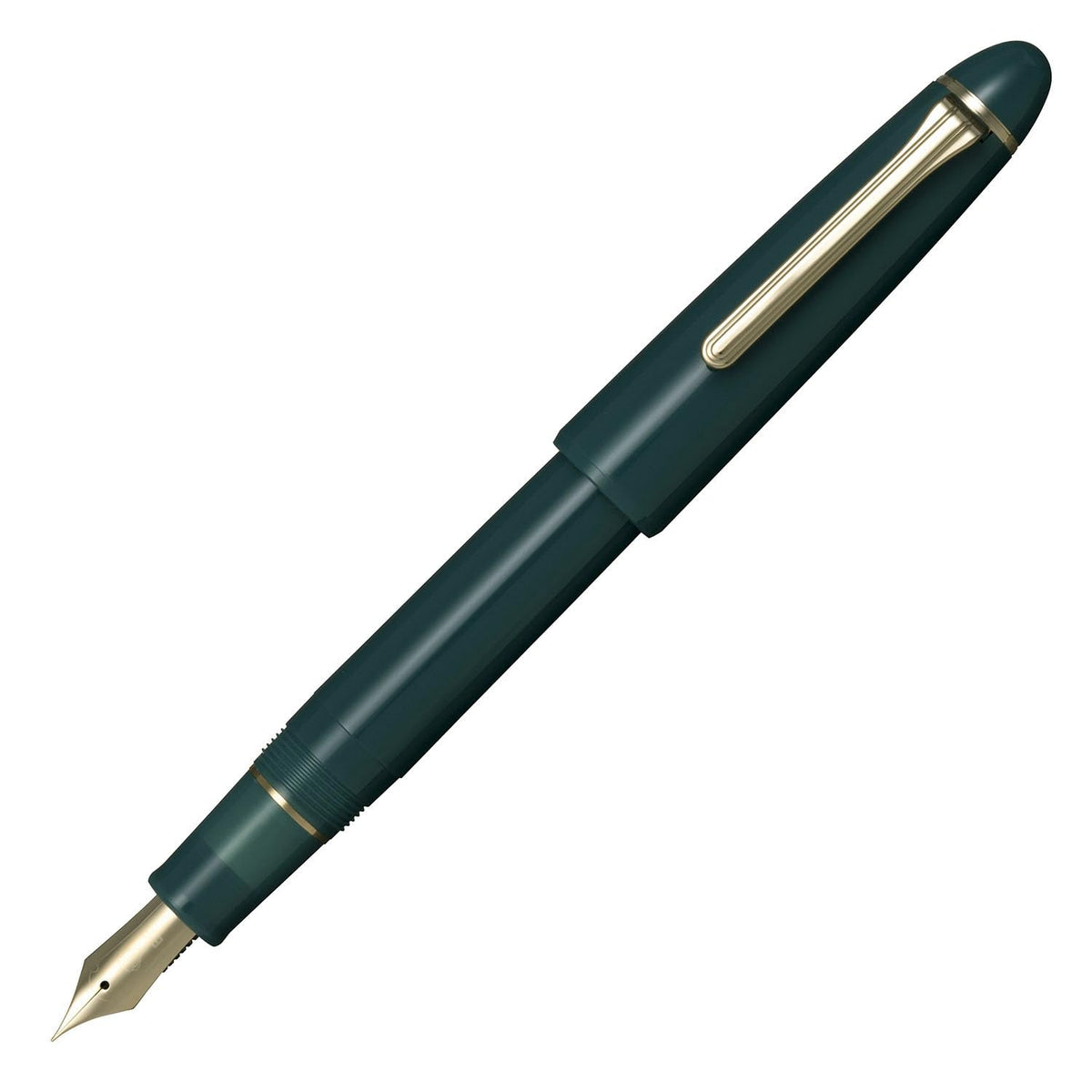 SAILOR Profit Casual L Gold Trim Fountain Pen, Clear Green Broad Fine Nib (B), Japanese Made Writing Pen 11-0820-660