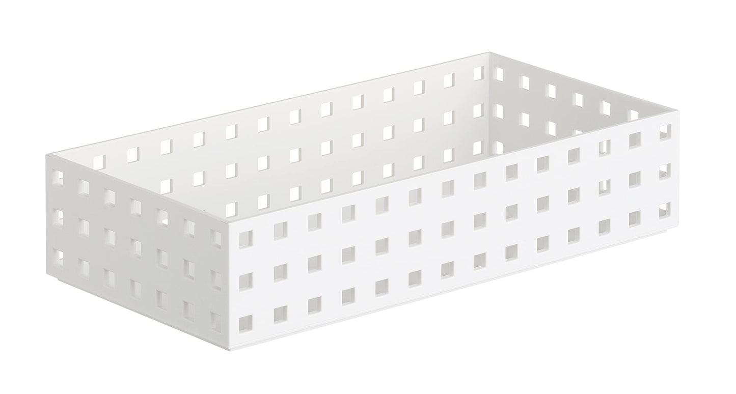 like-it 9003 Kitchen Storage Case, Bricks, 11.0 inches (280 cm), Middle, M, Width 5.5 x Depth 11.0 x Height 2.5 inches (14 x 28 x 6.3 cm), White, Made in Japan, Stackable, Accessory Storage
