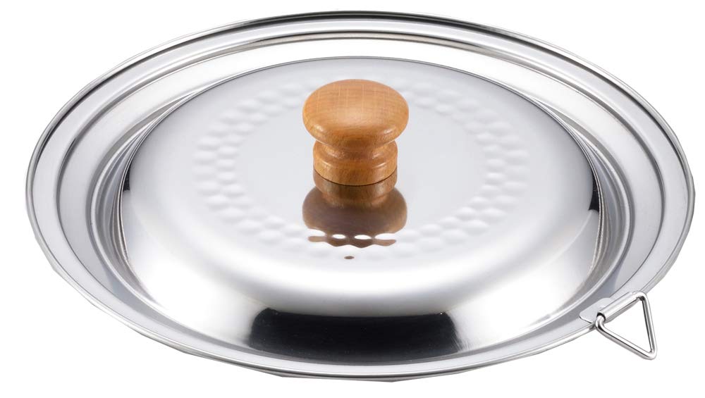 Yoshikawa YH9498 Stainless Steel Snow Flat Pot with Dual Lid 7.1/7.9 inches (18/20 cm)