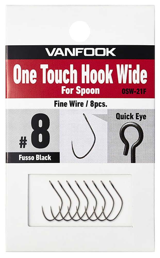 Vanfook 39351 One Touch Hook Wide OSW-21F Fusso Black #8
