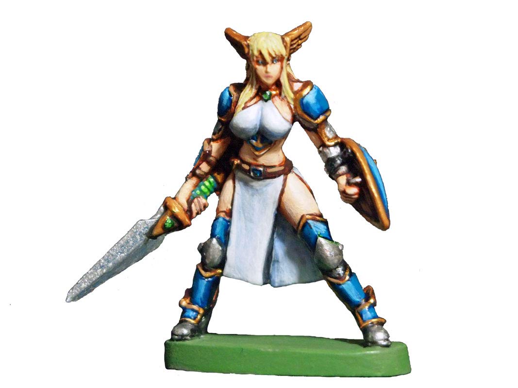 Aurora Model 'Valkyrie' Unpainted Miniature Female FighterMetal Figure